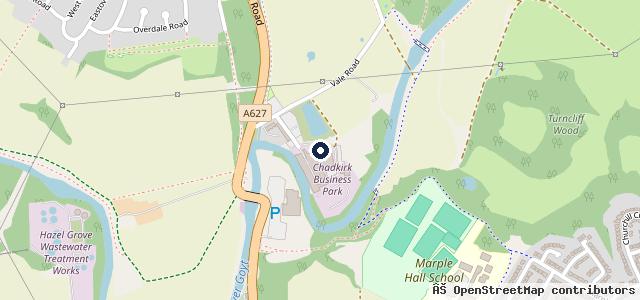 Map showing the location of Chadkirk mot centre