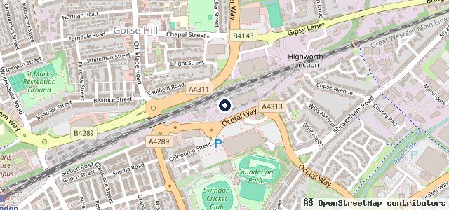 Map showing the location of Cross Street Garage