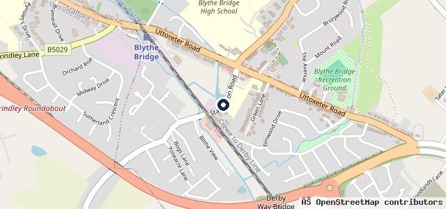 Map showing the location of B M F & Crossways Garage