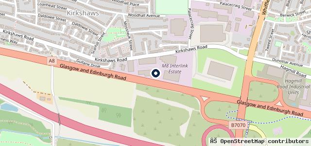 Map showing the location of Coatbridge Commercials
