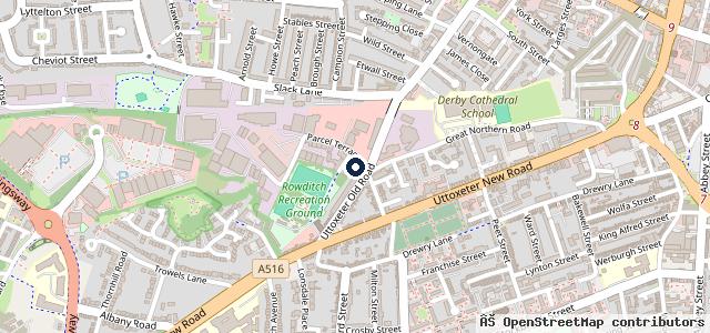 Map showing the location of Sunset Tyres & Auto Centre