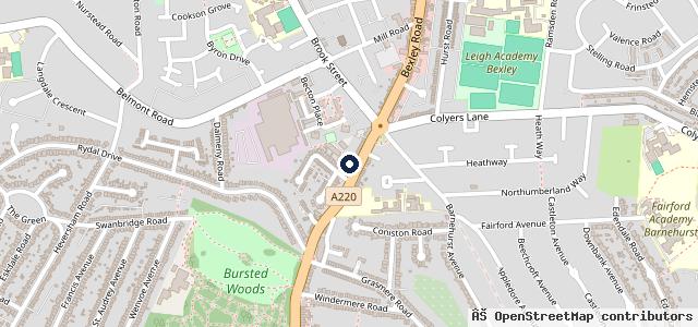 Map showing the location of Dynes Motor Group