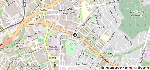 Map showing the location of Stotts Buses Oldham