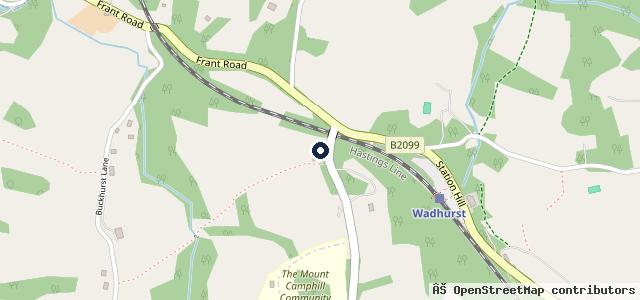 Map showing the location of Faircrouch Garage