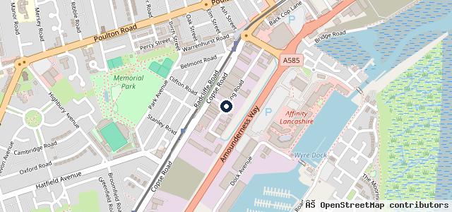 Map showing the location of Fleetwood Fast Ford Centre