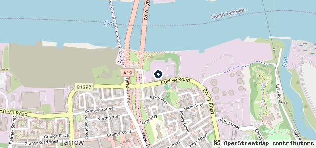 Map showing the location of Jarrow Coachworks