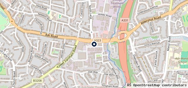Map showing the location of Garland Motors Škoda Aldershot