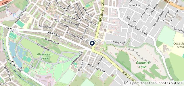 Map showing the location of Glodwick MOT Centre - MOT and Car repairs Oldham