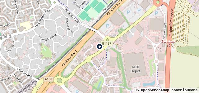Map showing the location of Glyn Hopkin MG Chelmsford