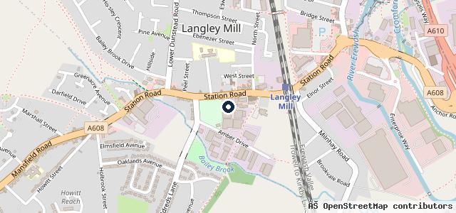 Map showing the location of Godfrey Street Motors