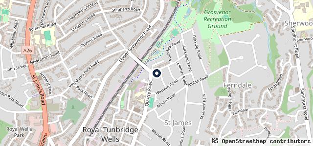 Map showing the location of Grosvenor Garage Mitsubishi