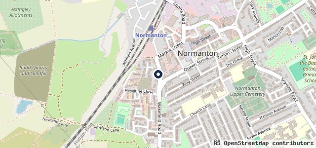 Map showing the location of David Palmer M O T Services & Repair Centre