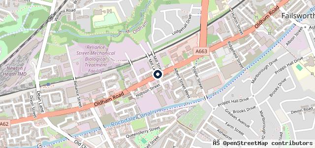 Map showing the location of Hawks Garage