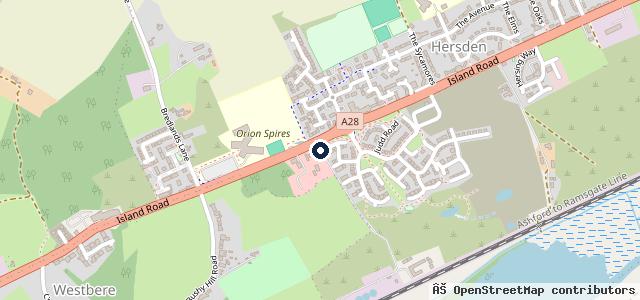Map showing the location of Island Road Hersden Canterbury Ct3 4jd