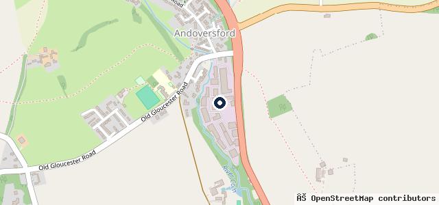 Map showing the location of Andoversford Garage & MOT Centre