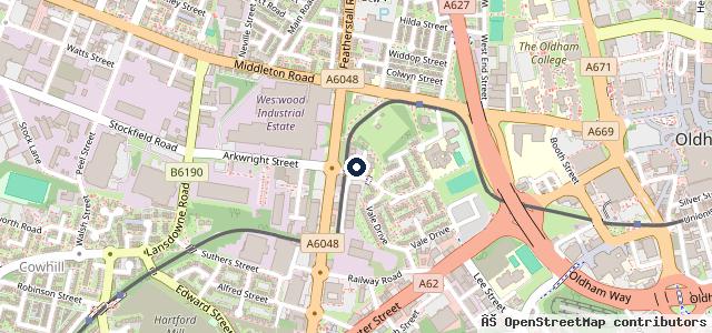 Map showing the location of A & S Motors