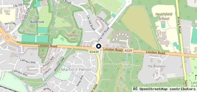 Map showing the location of Mercedes-Benz of Ascot