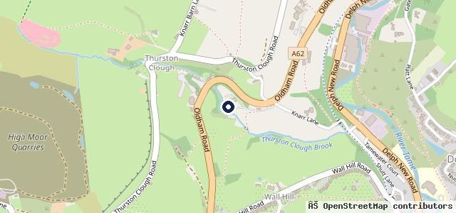 Map showing the location of Saddleworth Motor Services