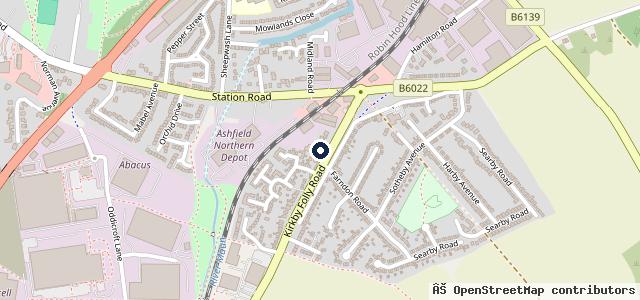 Map showing the location of Yardleys Garage | Vehicle MOT, Service and Repair Centre Mansfield