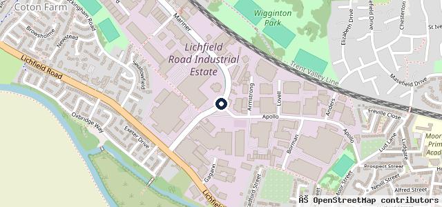 Map showing the location of Kwik Fit