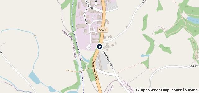 Map showing the location of Millhayes Test Centre