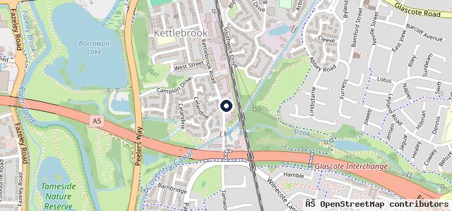 Map showing the location of Mr Tyre Tamworth