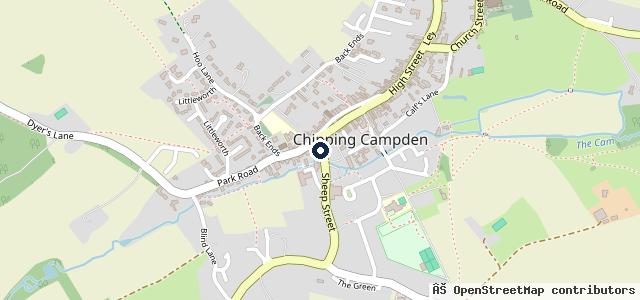 Map showing the location of Cutts of Campden