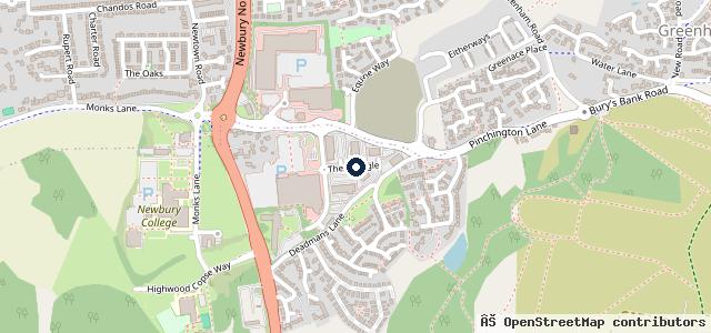 Map showing the location of Marshall Honda Newbury