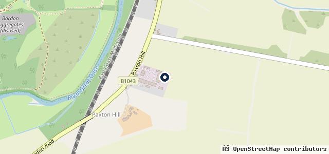 Map showing the location of Paxton Hill Garage