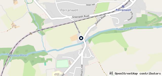 Map showing the location of Perranwell Classic Car Garage