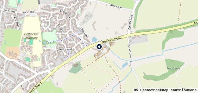 Map showing the location of Church Farm Garage