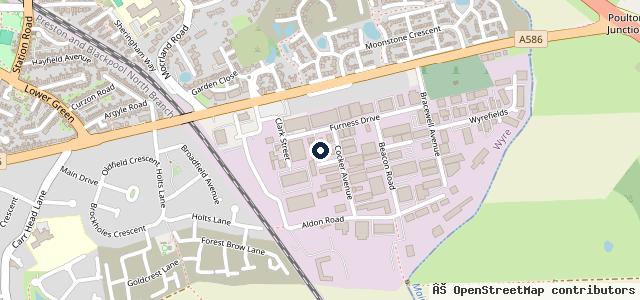 Map showing the location of Poulton Car Sales & Service Centre
