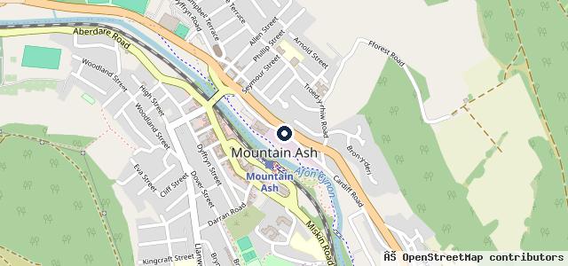 Map showing the location of Cardiff Road Garage