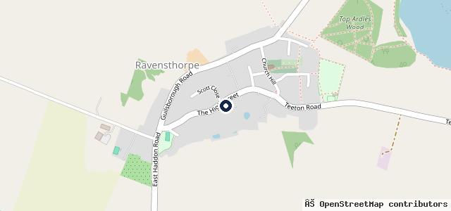 Map showing the location of Ravensthorpe Service Station