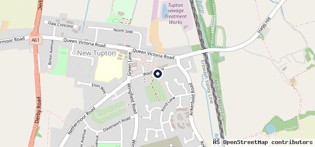 Map showing the location of Tupton Tyres and Services