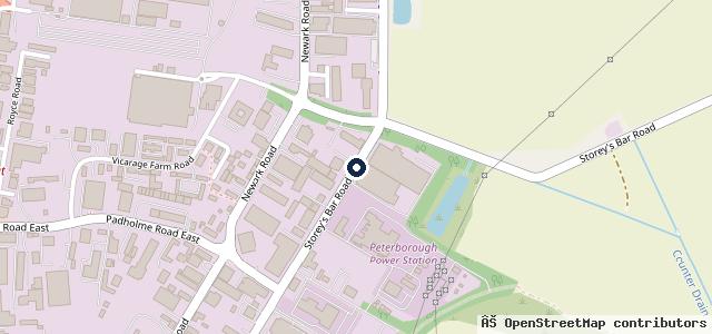 Map showing the location of Robinson Garage