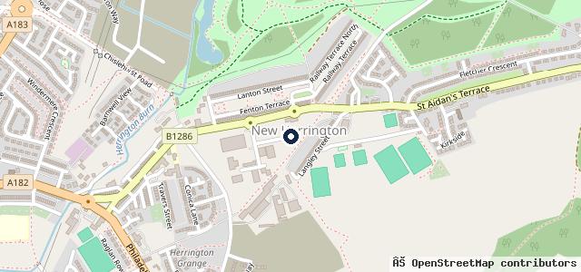 Map showing the location of New Herrington Car & Mot Centre