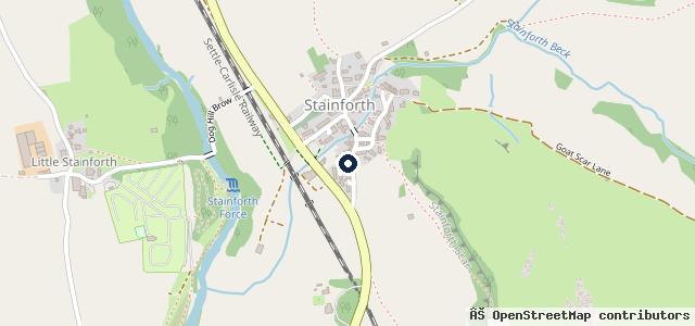 Map showing the location of Stainforth Garage