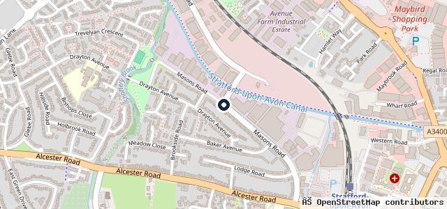 Map showing the location of Stratford Audi
