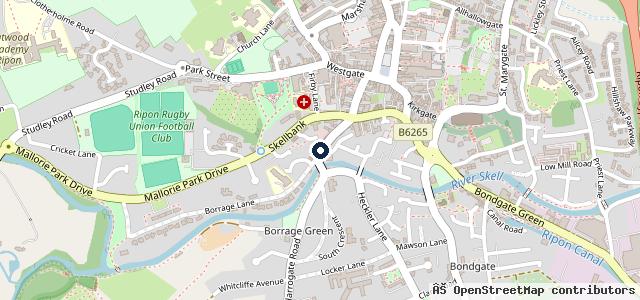 Map showing the location of Kwik Fit - Ripon