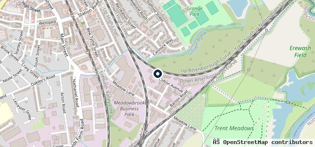 Map showing the location of P R Motors