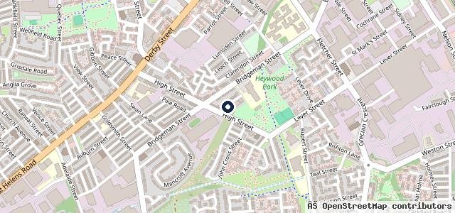 Map showing the location of Parkside Garage Bolton