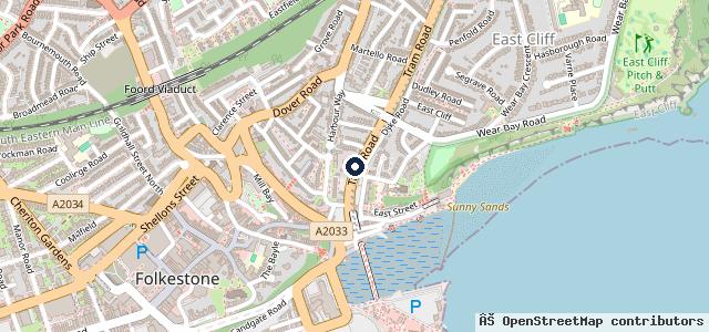 Map showing the location of PTA Garage Services Folkestone