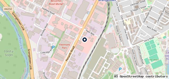 Map showing the location of Renault Cardiff