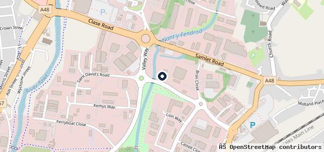 Map showing the location of Renault Swansea
