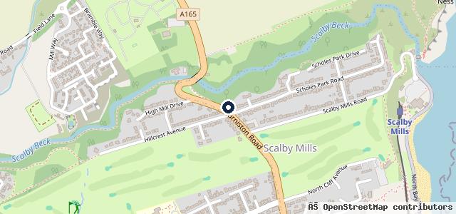 Map showing the location of Scalby Mills Service Station