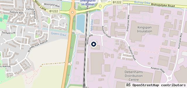 Map showing the location of Sherburn Motor Spares