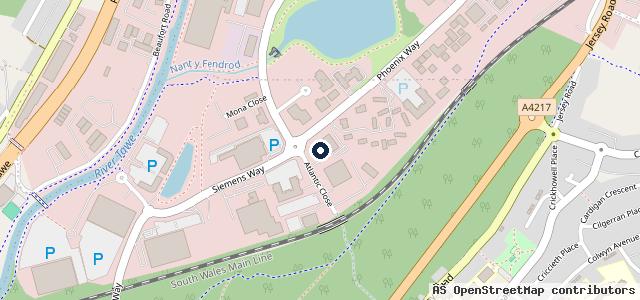 Map showing the location of Sinclair Škoda Swansea