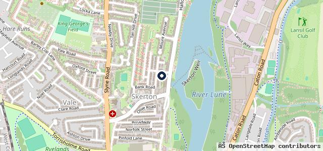 Map showing the location of Skerton Service Centre