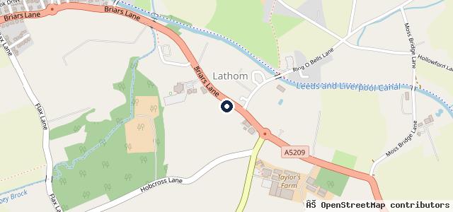 Map showing the location of Smiths Garages
